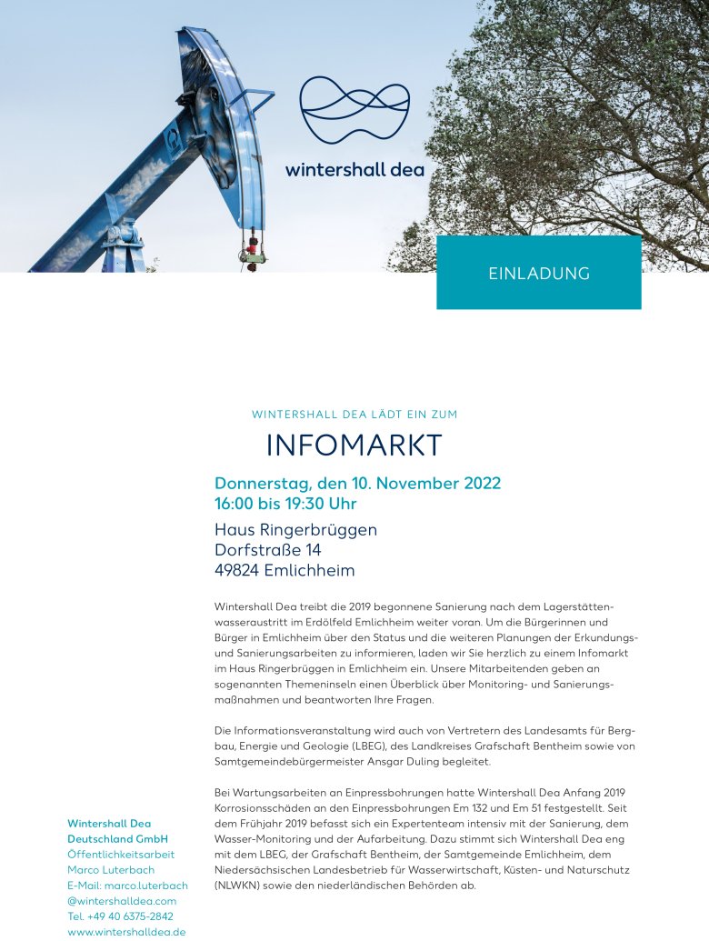 Einladung Wintershall Dea Infomarkt Emlichheim