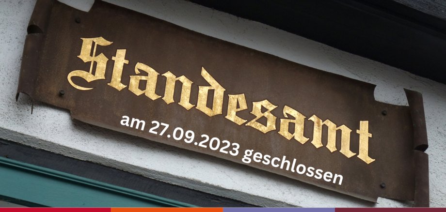 Standesamt geschlossen