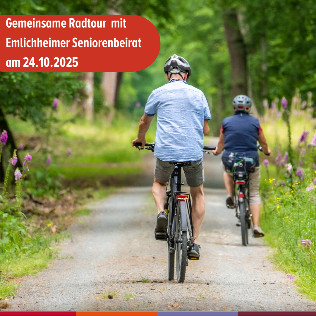 Zwei Radfahrer auf einem Schotterweg im Wald