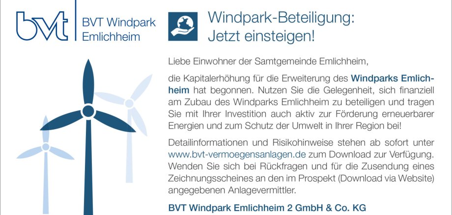 Bild Grafik BVT Windpark