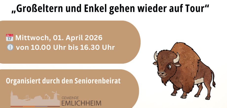 Seniorenbeirat organisiert Fahrt zum Nordhorner Tierpark - Einladungsflyer mit Datum Uhrzeit