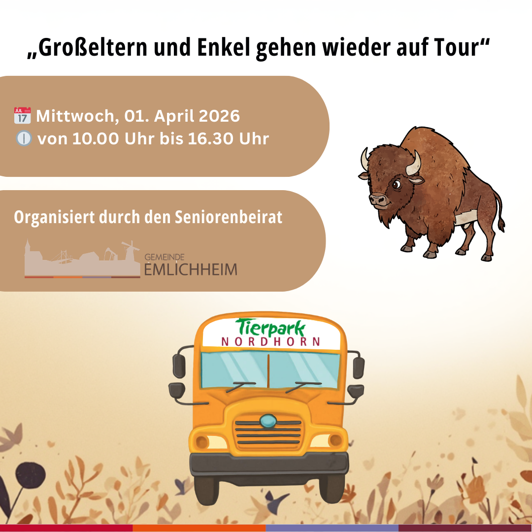 Fahrt zum Nordhorner Tierpark - Einladungsflyer