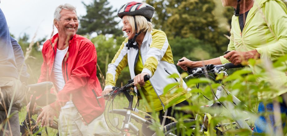 Eine Gruppe Radfahrer